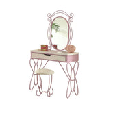 Priya II White & Light Purple Vanity Desk Model 30539 By ACME Furniture